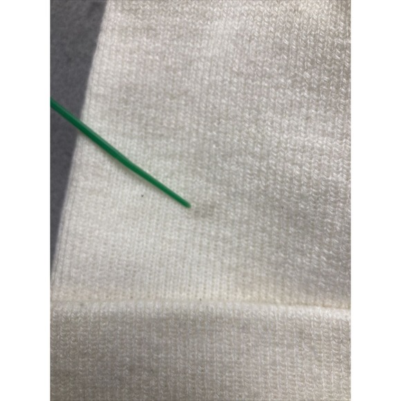 VTG 80s Nike Beanie Large Swoosh Spell Out White Color Winter Hat Embroidered - Picture 3 of 5